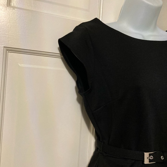 New York & Company Black Belted Midi Dress - Picture 3 of 6